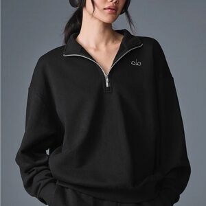 ALO Yoga Women's Black Quarter-Zip Sweatshirt